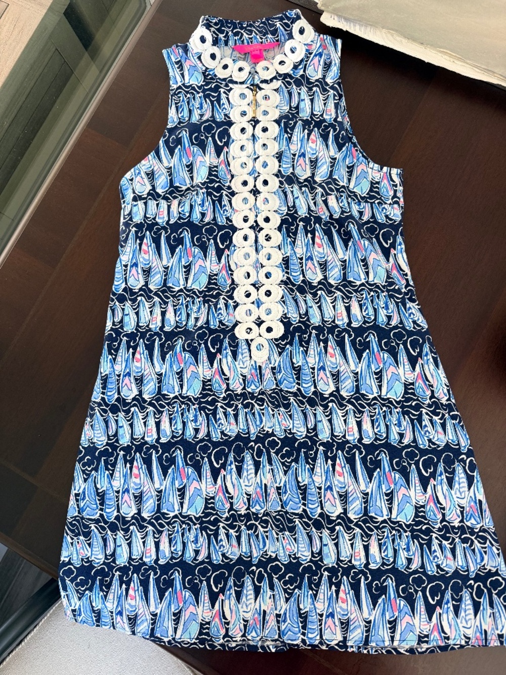 lilly pulitzer jane shift low tide navy sails and stripes sz 0